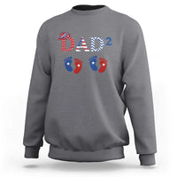 Patriotic Twin Dad American Flag Sweatshirt Father Of Twins USA Gift