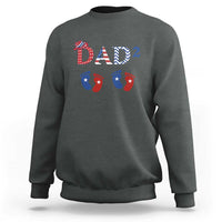 Patriotic Twin Dad American Flag Sweatshirt Father Of Twins USA Gift