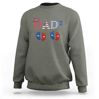 Patriotic Twin Dad American Flag Sweatshirt Father Of Twins USA Gift