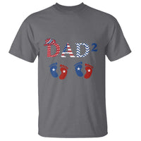 Patriotic Twin Dad American Flag T Shirt Father Of Twins USA Gift