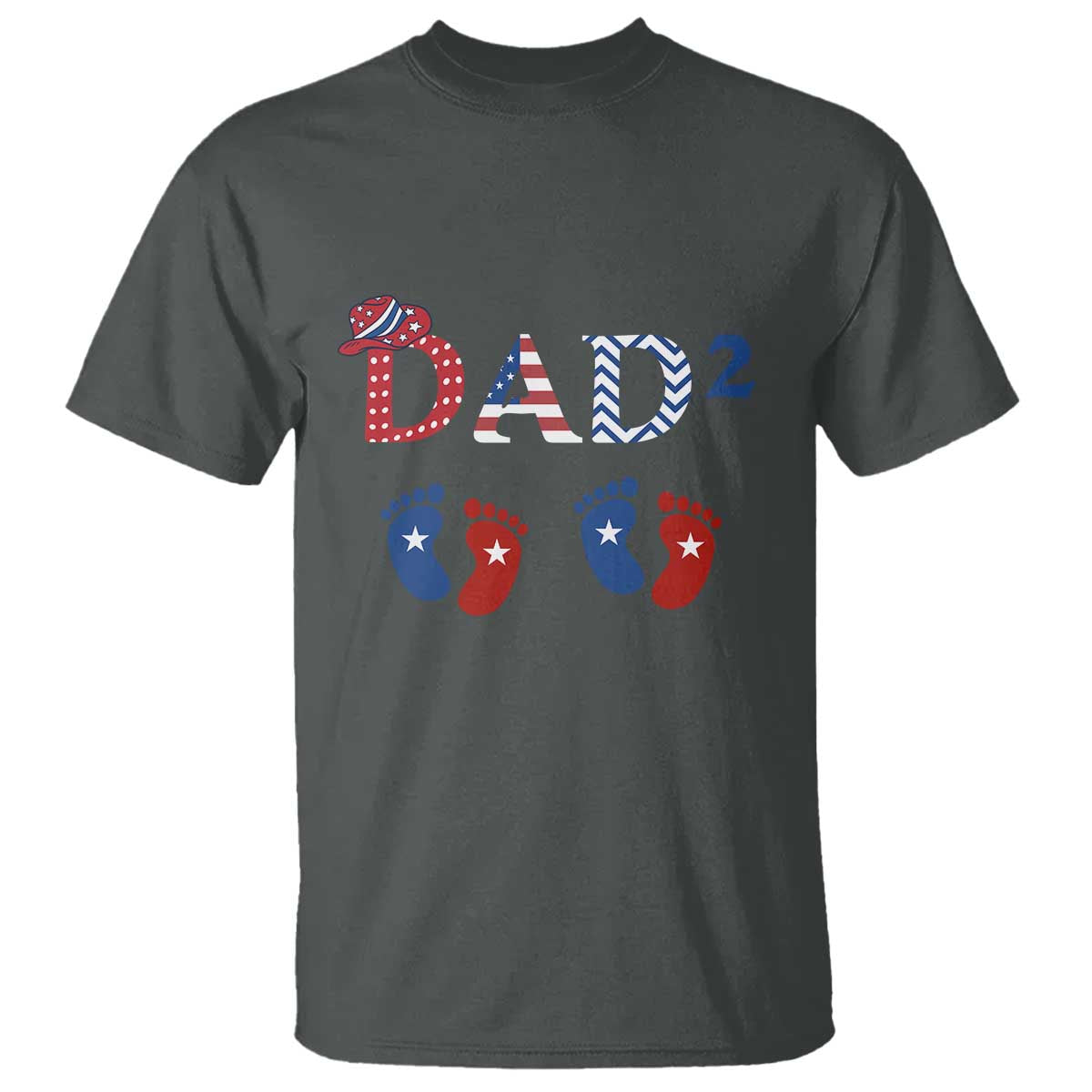 Patriotic Twin Dad American Flag T Shirt Father Of Twins USA Gift