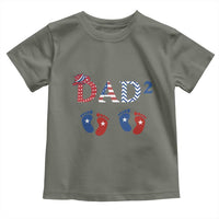 Patriotic Twin Dad American Flag Toddler T Shirt Father Of Twins USA Gift