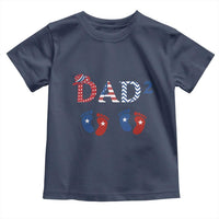 Patriotic Twin Dad American Flag Toddler T Shirt Father Of Twins USA Gift
