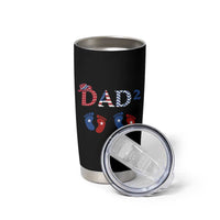 Patriotic Twin Dad American Flag Tumbler Cup Father Of Twins USA Gift