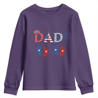 Patriotic Twin Dad American Flag Youth Sweatshirt Father Of Twins USA Gift