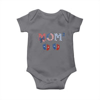 Patriotic Twin Mom Announcement American Flag Gift Baby Onesie