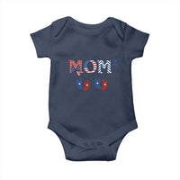 Patriotic Twin Mom Announcement American Flag Gift Baby Onesie