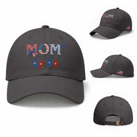 Patriotic Twin Mom Announcement American Flag Gift Baseball Cap