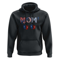 Patriotic Twin Mom Announcement American Flag Gift Hoodie