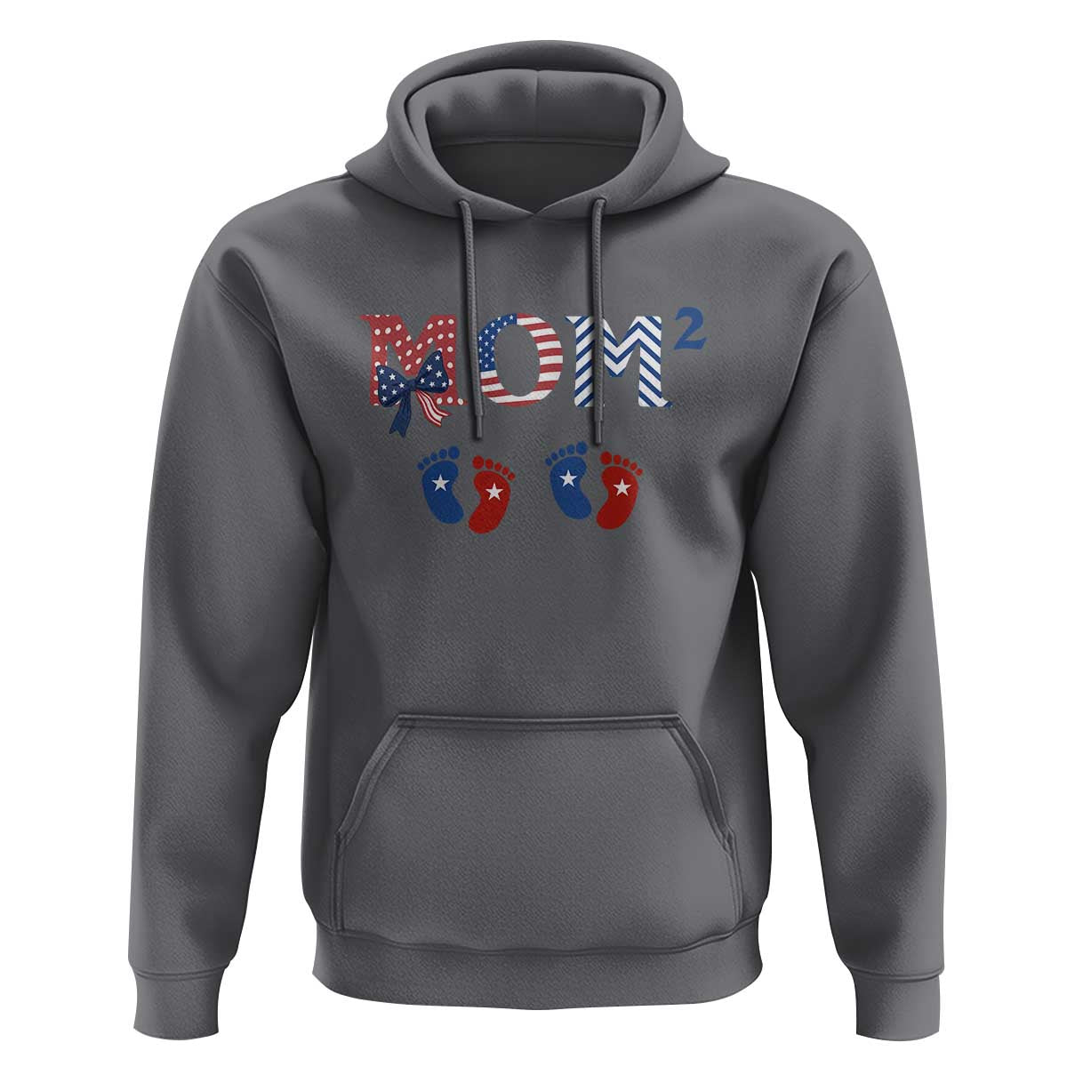Patriotic Twin Mom Announcement American Flag Gift Hoodie