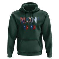 Patriotic Twin Mom Announcement American Flag Gift Hoodie