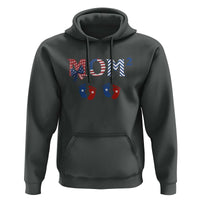 Patriotic Twin Mom Announcement American Flag Gift Hoodie
