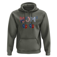 Patriotic Twin Mom Announcement American Flag Gift Hoodie