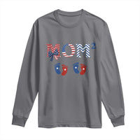 Patriotic Twin Mom Announcement American Flag Gift Long Sleeve Shirt