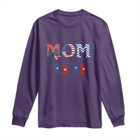 Patriotic Twin Mom Announcement American Flag Gift Long Sleeve Shirt