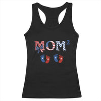 Patriotic Twin Mom Announcement American Flag Gift Racerback Tank Top