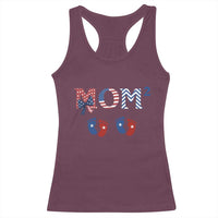 Patriotic Twin Mom Announcement American Flag Gift Racerback Tank Top