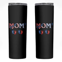 Patriotic Twin Mom Announcement American Flag Gift Skinny Tumbler