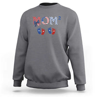 Patriotic Twin Mom Announcement American Flag Gift Sweatshirt
