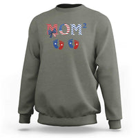 Patriotic Twin Mom Announcement American Flag Gift Sweatshirt