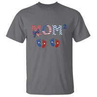 Patriotic Twin Mom Announcement American Flag Gift T Shirt