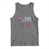 Patriotic Twin Mom Announcement American Flag Gift Tank Top