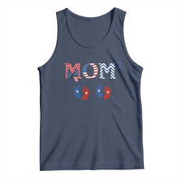 Patriotic Twin Mom Announcement American Flag Gift Tank Top
