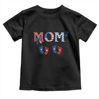 Patriotic Twin Mom Announcement American Flag Gift Toddler T Shirt