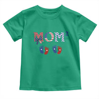Patriotic Twin Mom Announcement American Flag Gift Toddler T Shirt