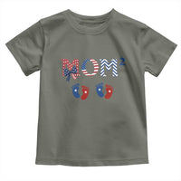 Patriotic Twin Mom Announcement American Flag Gift Toddler T Shirt