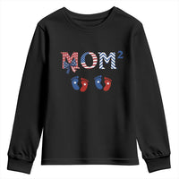 Patriotic Twin Mom Announcement American Flag Gift Youth Sweatshirt