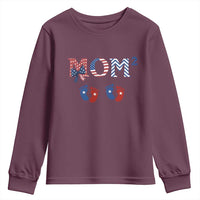 Patriotic Twin Mom Announcement American Flag Gift Youth Sweatshirt