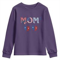 Patriotic Twin Mom Announcement American Flag Gift Youth Sweatshirt