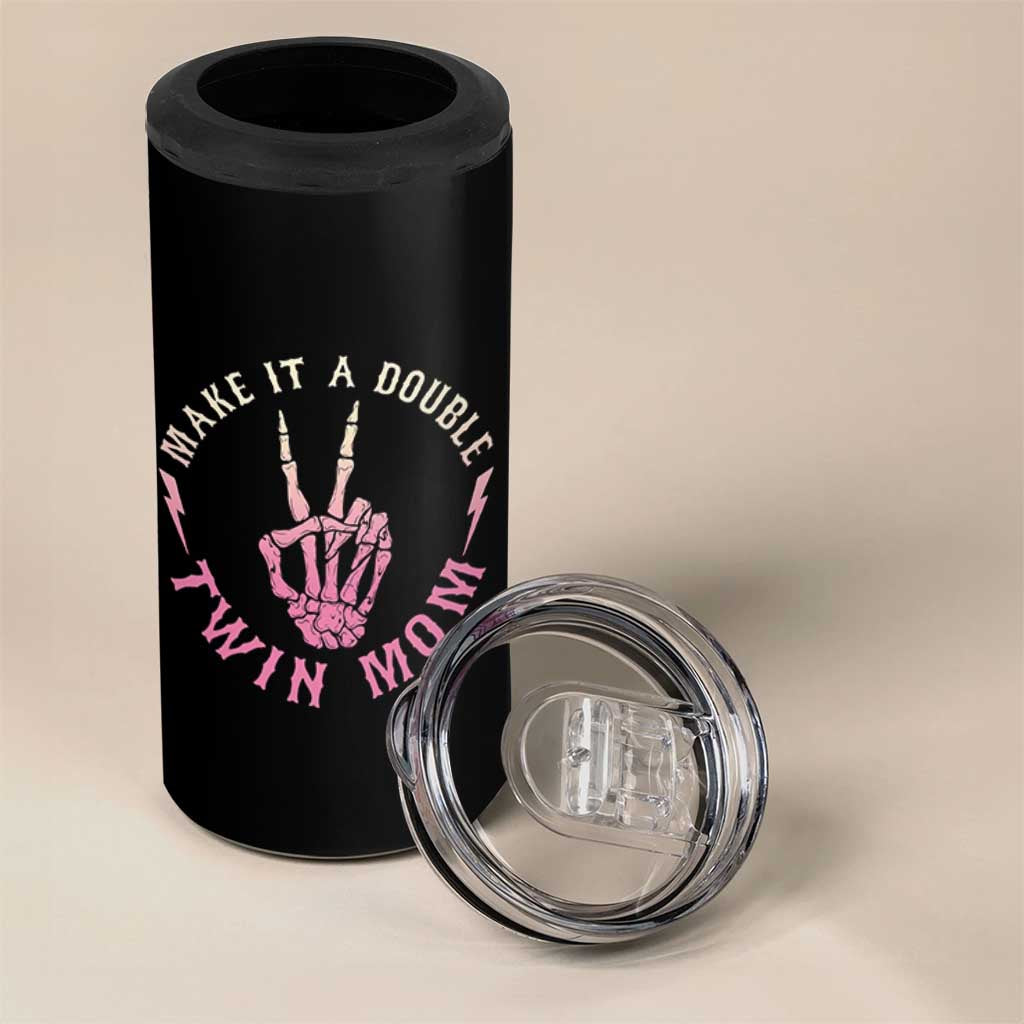 Twin Mom 4 in 1 Can Cooler Tumbler Make It A Double Expecting Twins Mothers Day
