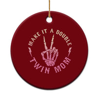Twin Mom Ceramic Ornament Make It A Double Expecting Twins Mothers Day