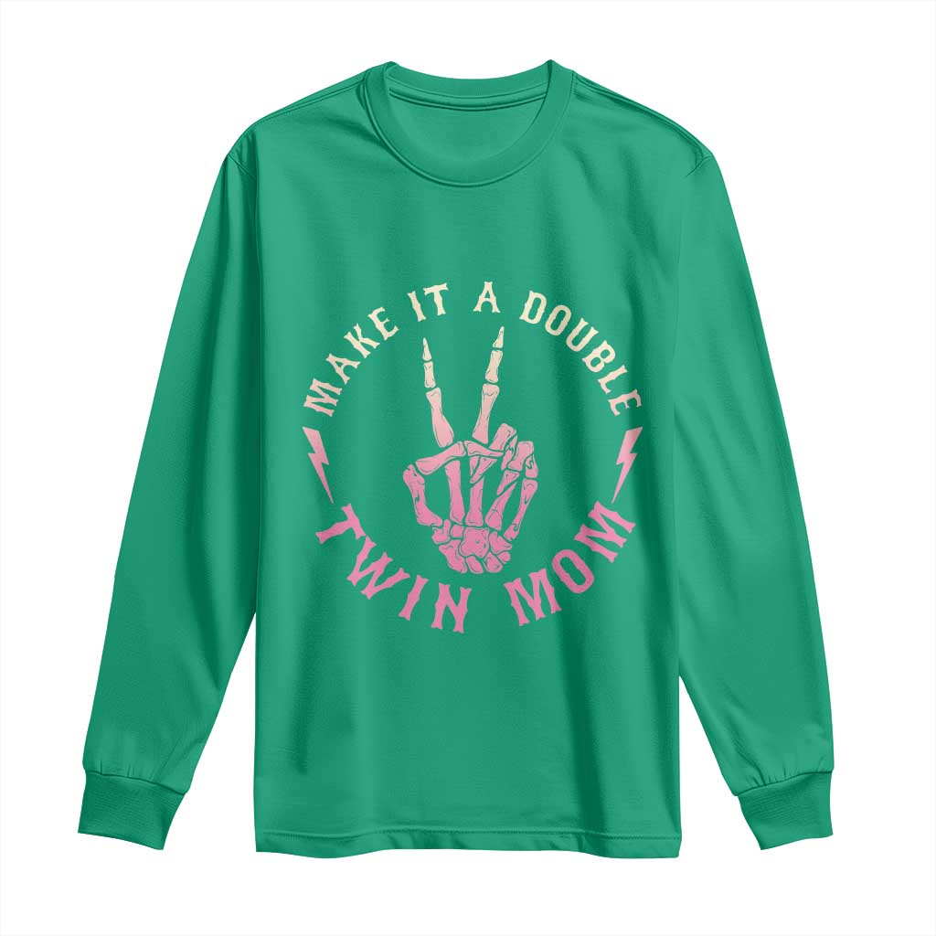 Twin Mom Long Sleeve Shirt Make It A Double Expecting Twins Mothers Day