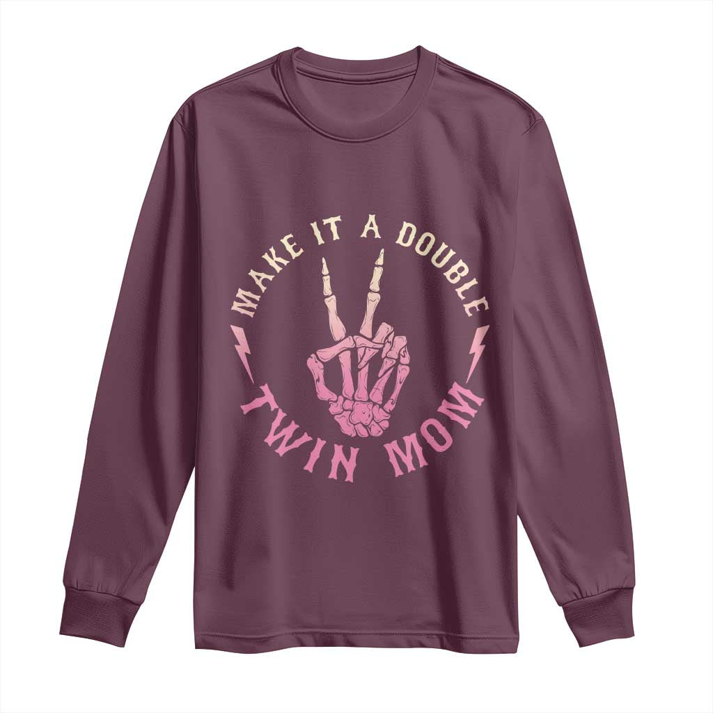 Twin Mom Long Sleeve Shirt Make It A Double Expecting Twins Mothers Day