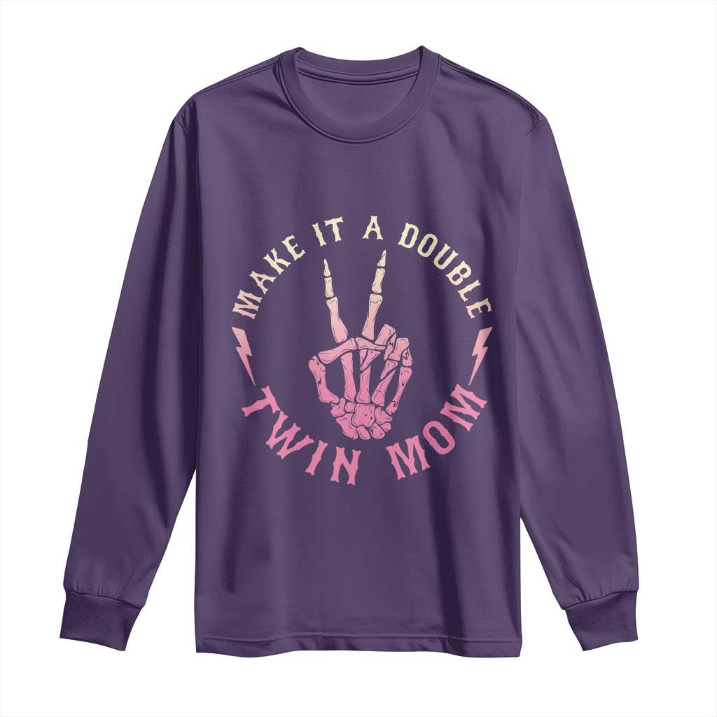 Twin Mom Long Sleeve Shirt Make It A Double Expecting Twins Mothers Day