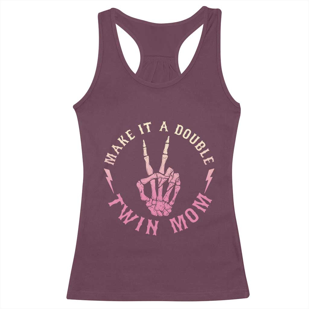Twin Mom Racerback Tank Top Make It A Double Expecting Twins Mothers Day