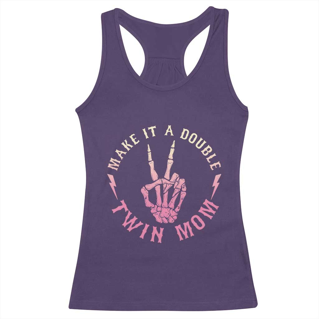 Twin Mom Racerback Tank Top Make It A Double Expecting Twins Mothers Day