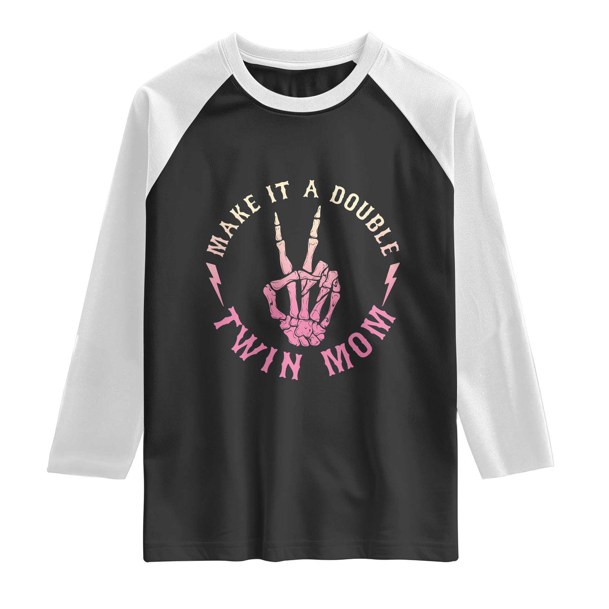 Twin Mom Raglan Shirt Make It A Double Expecting Twins Mothers Day