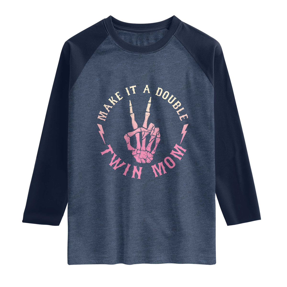 Twin Mom Raglan Shirt Make It A Double Expecting Twins Mothers Day