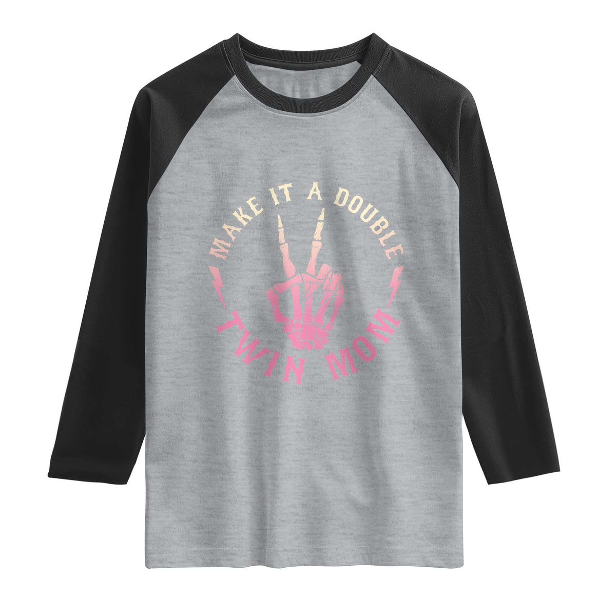 Twin Mom Raglan Shirt Make It A Double Expecting Twins Mothers Day
