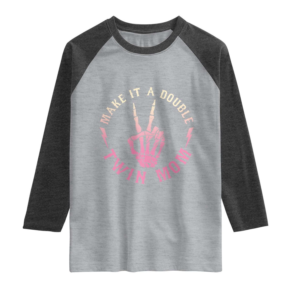 Twin Mom Raglan Shirt Make It A Double Expecting Twins Mothers Day