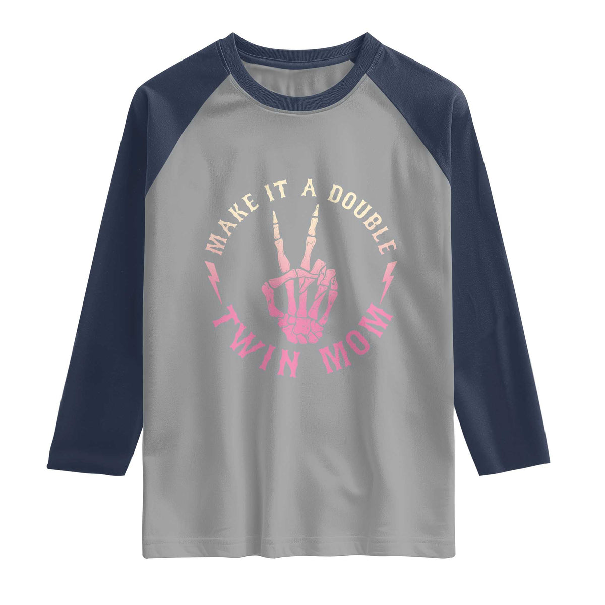 Twin Mom Raglan Shirt Make It A Double Expecting Twins Mothers Day