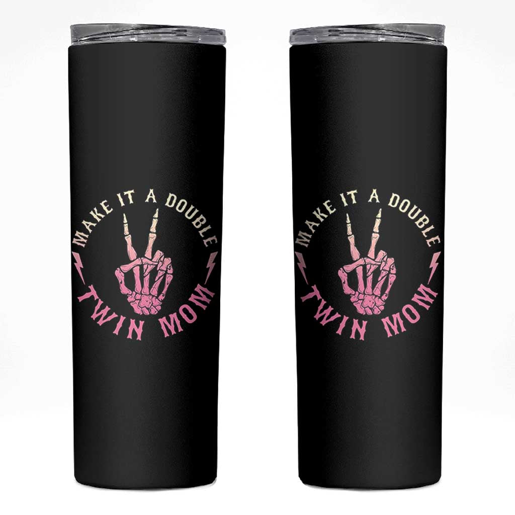 Twin Mom Skinny Tumbler Make It A Double Expecting Twins Mothers Day