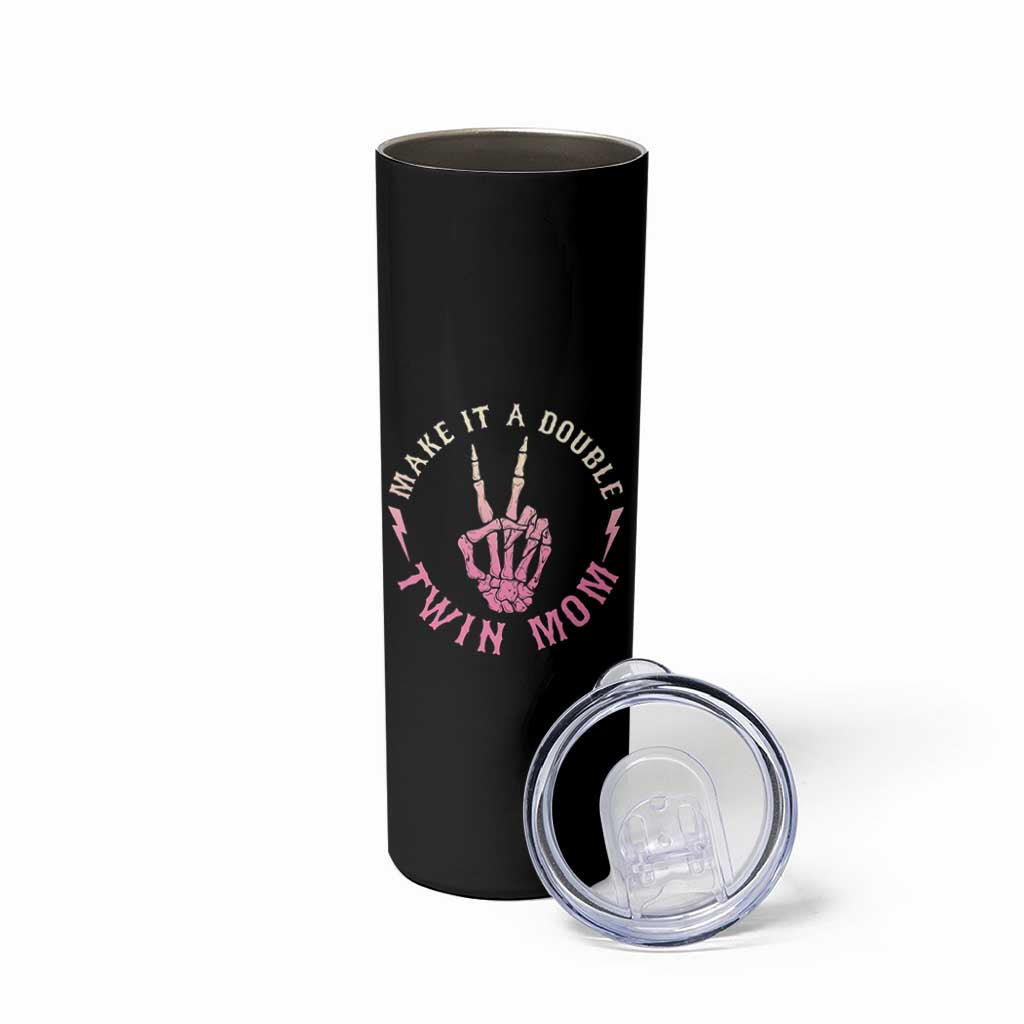 Twin Mom Skinny Tumbler Make It A Double Expecting Twins Mothers Day