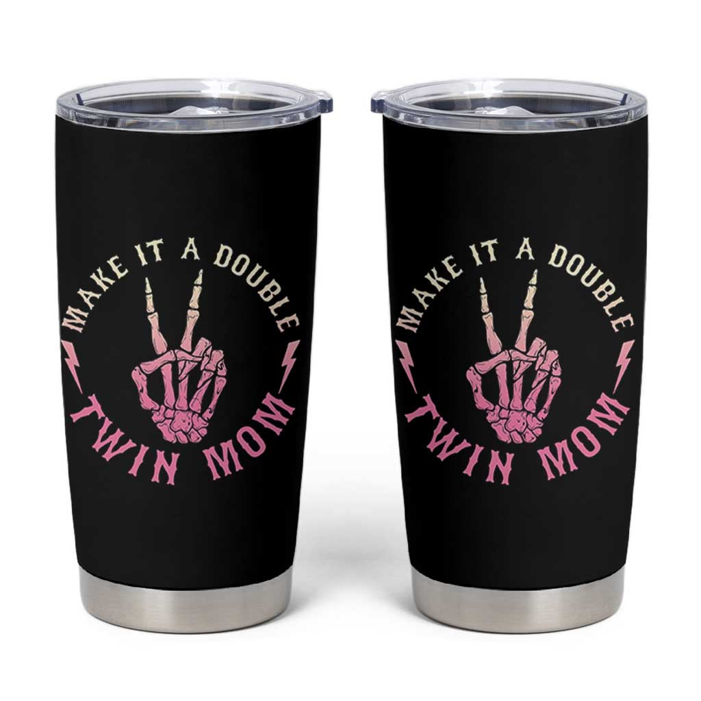 Twin Mom Tumbler Cup Make It A Double Expecting Twins Mothers Day