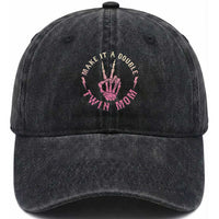Twin Mom Washed Cotton Baseball Cap Make It A Double Expecting Twins Mothers Day