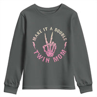 Twin Mom Youth Sweatshirt Make It A Double Expecting Twins Mothers Day